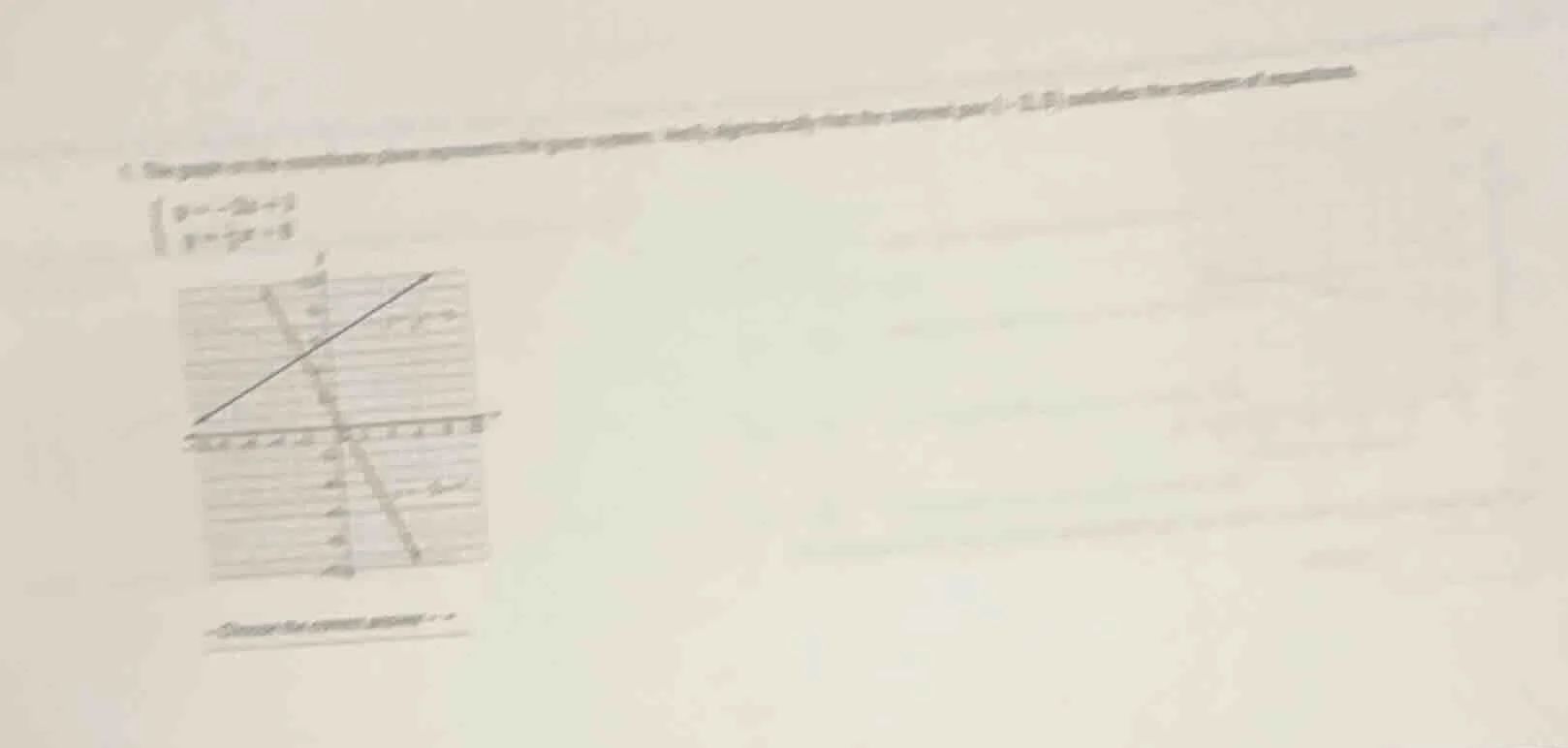 1. the graph on the coordinate plane represents the given system. verif…