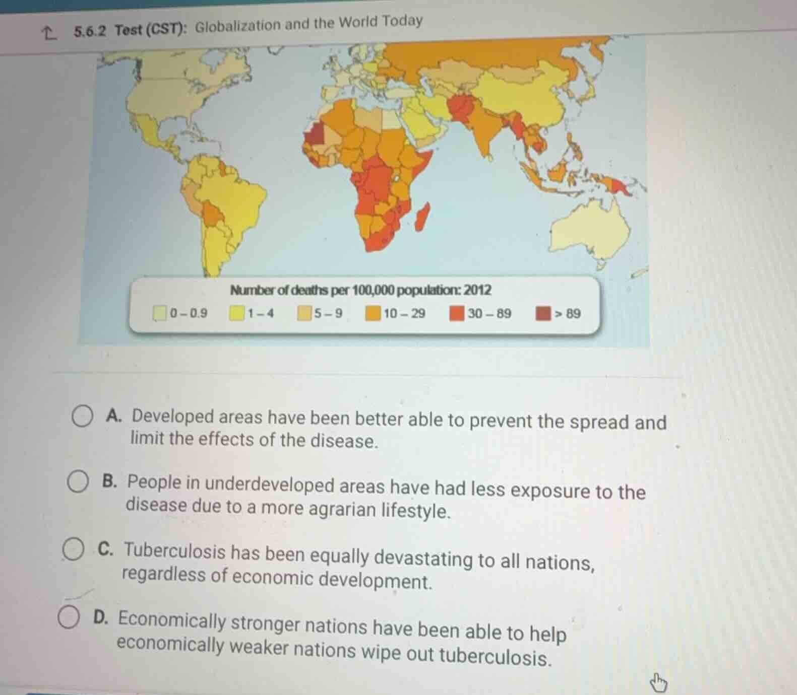 5.6.2 test (cst): globalization and the world today number of deaths pe…