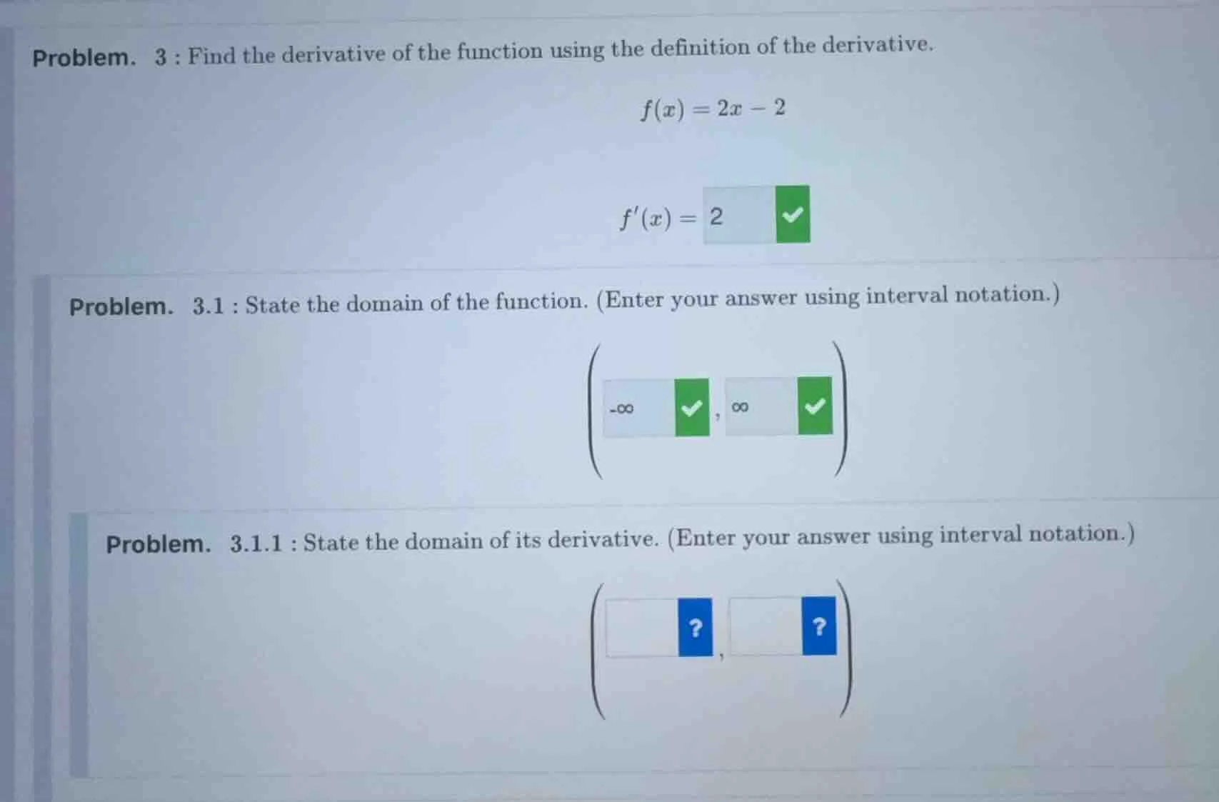 problem. 3 : find the derivative of the function using the definition o…