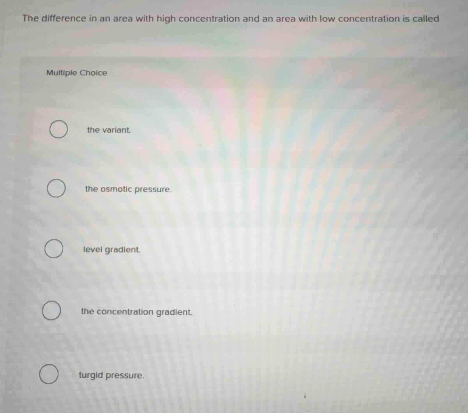 the difference in an area with high concentration and an area with low …