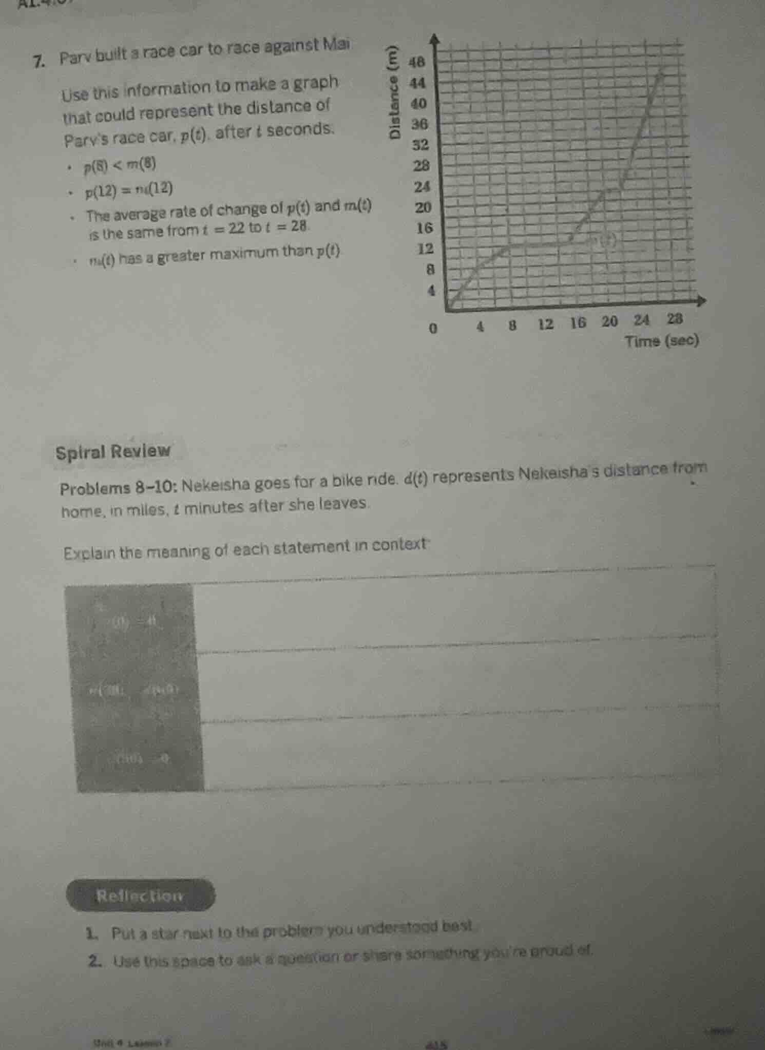 7. parv built a race car to race against mai use this information to ma…