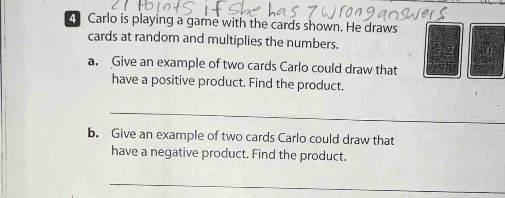 4 carlo is playing a game with the cards shown. he draws cards at rando…