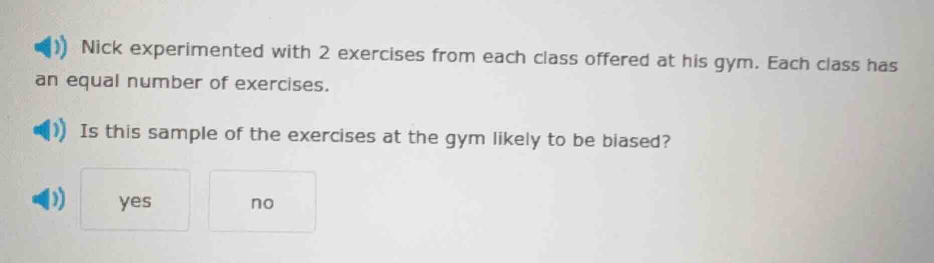 nick experimented with 2 exercises from each class offered at his gym. …