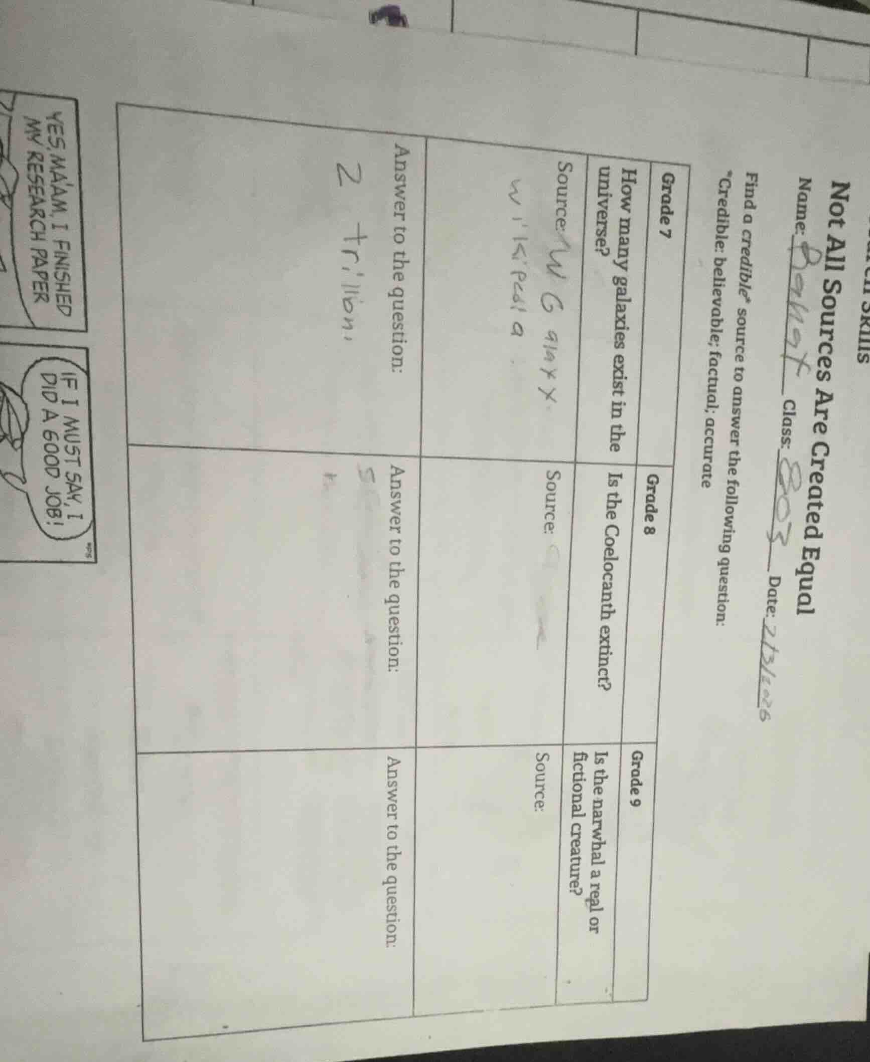 not all sources are created equal name: class: date: find a credible* s…