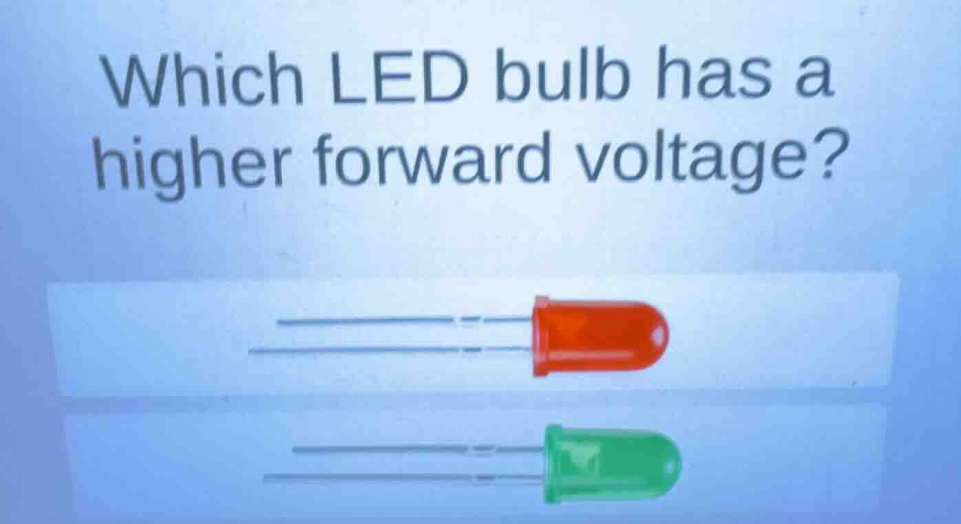 which led bulb has a higher forward voltage?