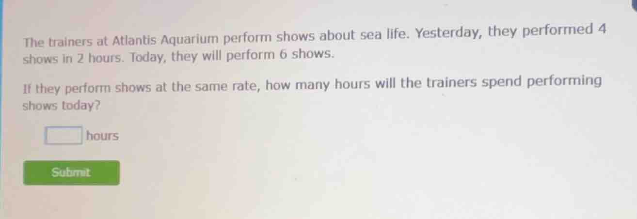 the trainers at atlantis aquarium perform shows about sea life. yesterd…