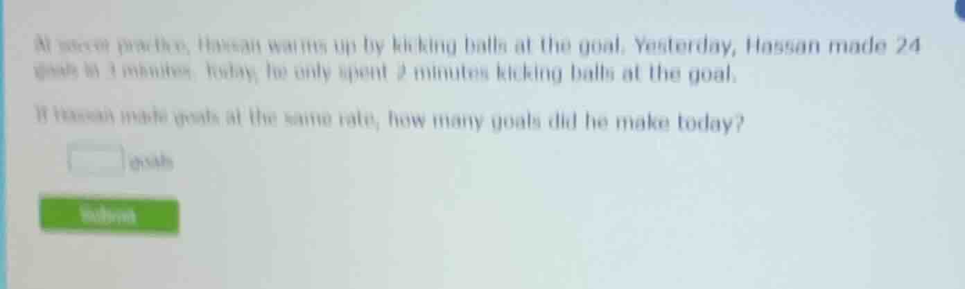 at soccer practice, hassan warms up by kicking balls at the goal. yeste…