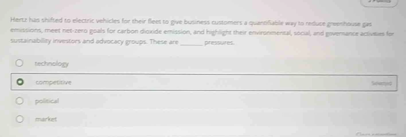 hertz has shifted to electric vehicles for their fleet to give business…