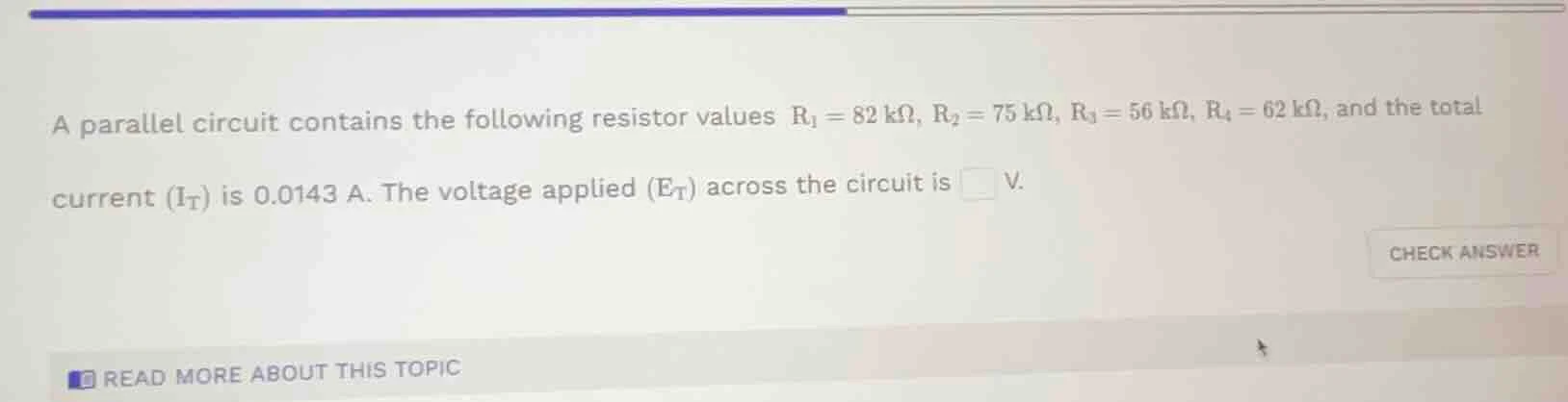 a parallel circuit contains the following resistor values $r_1 = 82 \te…