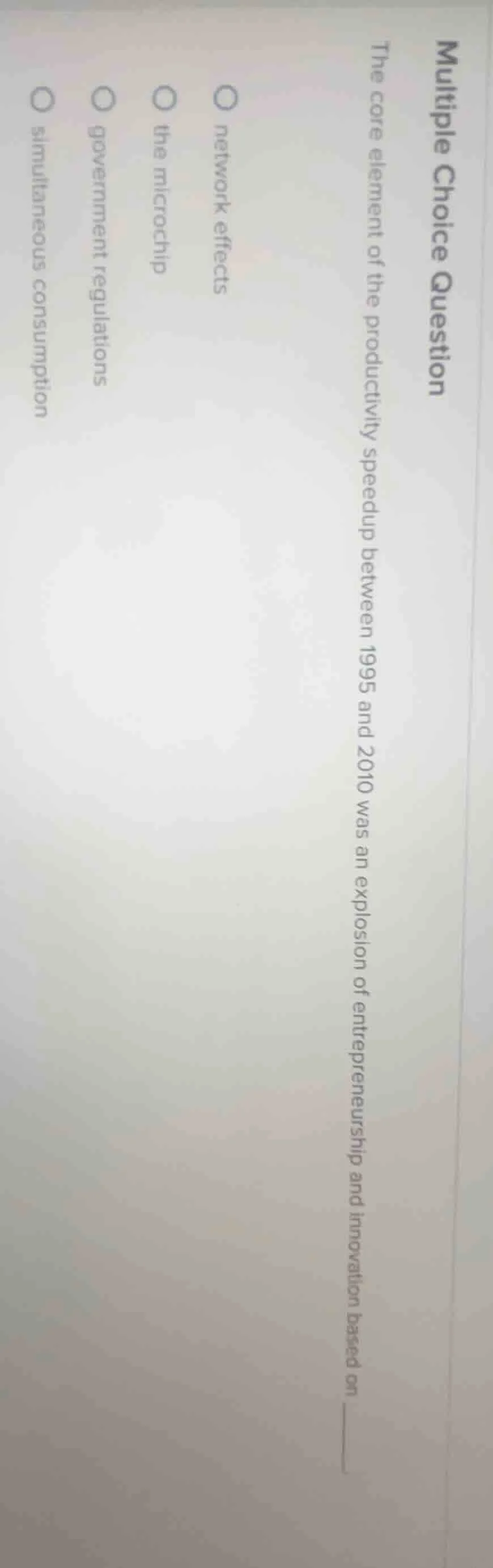 multiple choice question the core element of the productivity speedup b…