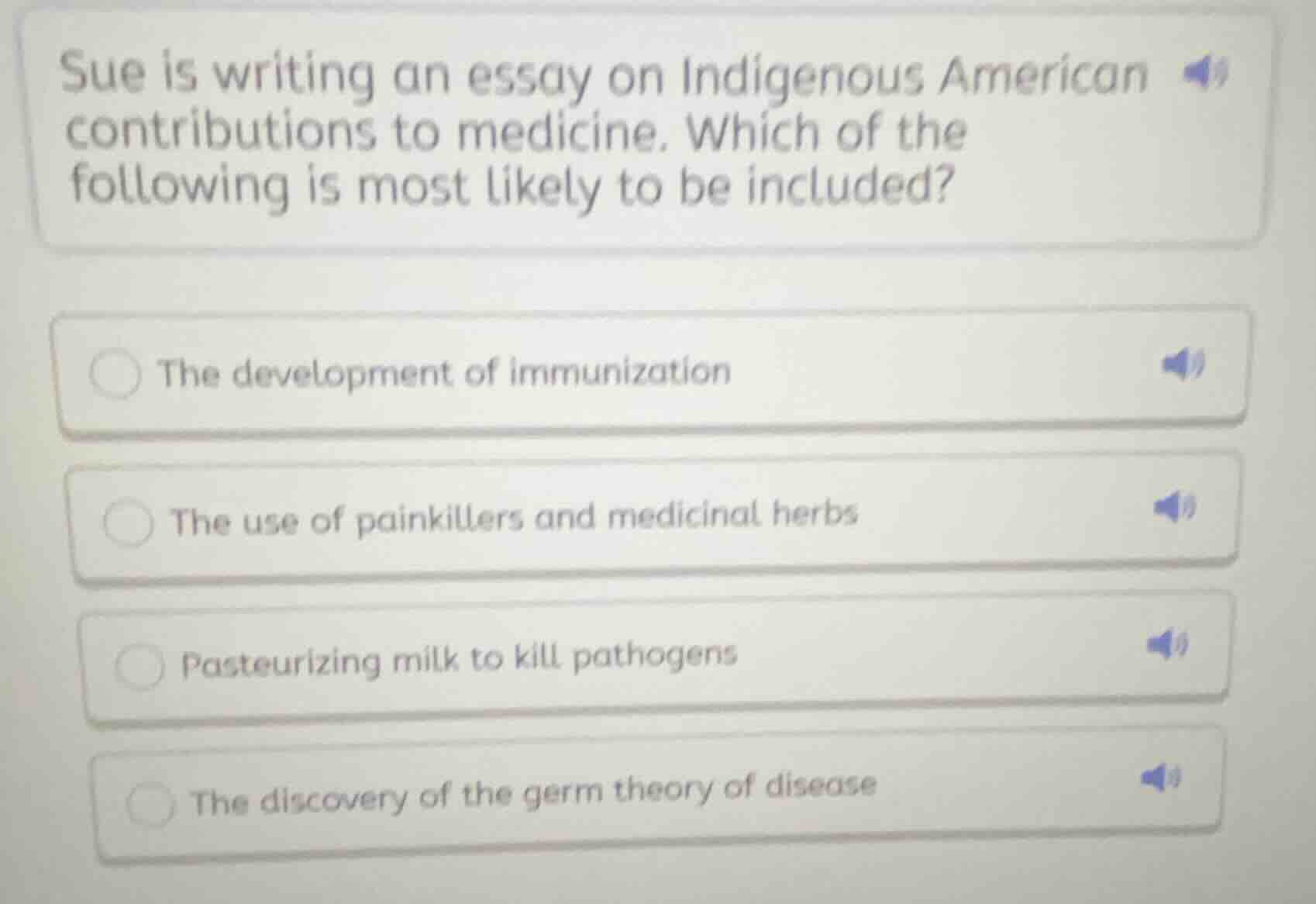 sue is writing an essay on indigenous american contributions to medicin…