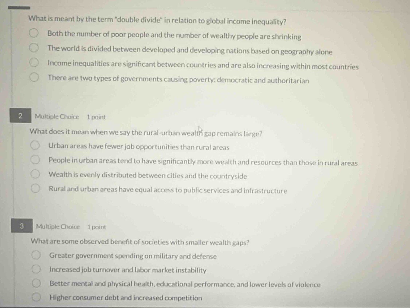 what is meant by the term \double divide\ in relation to global income …