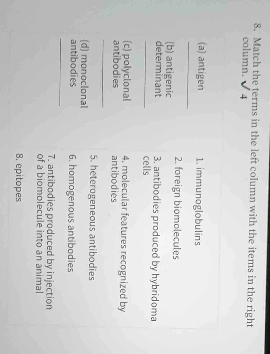 8. match the terms in the left column with the items in the right colum…