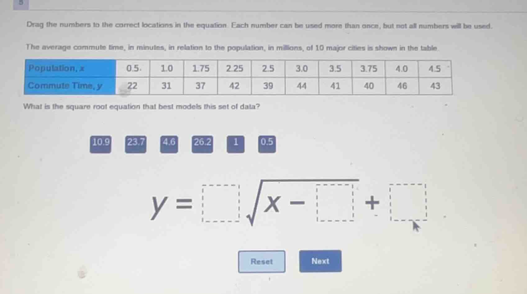 drag the numbers to the correct locations in the equation. each number …
