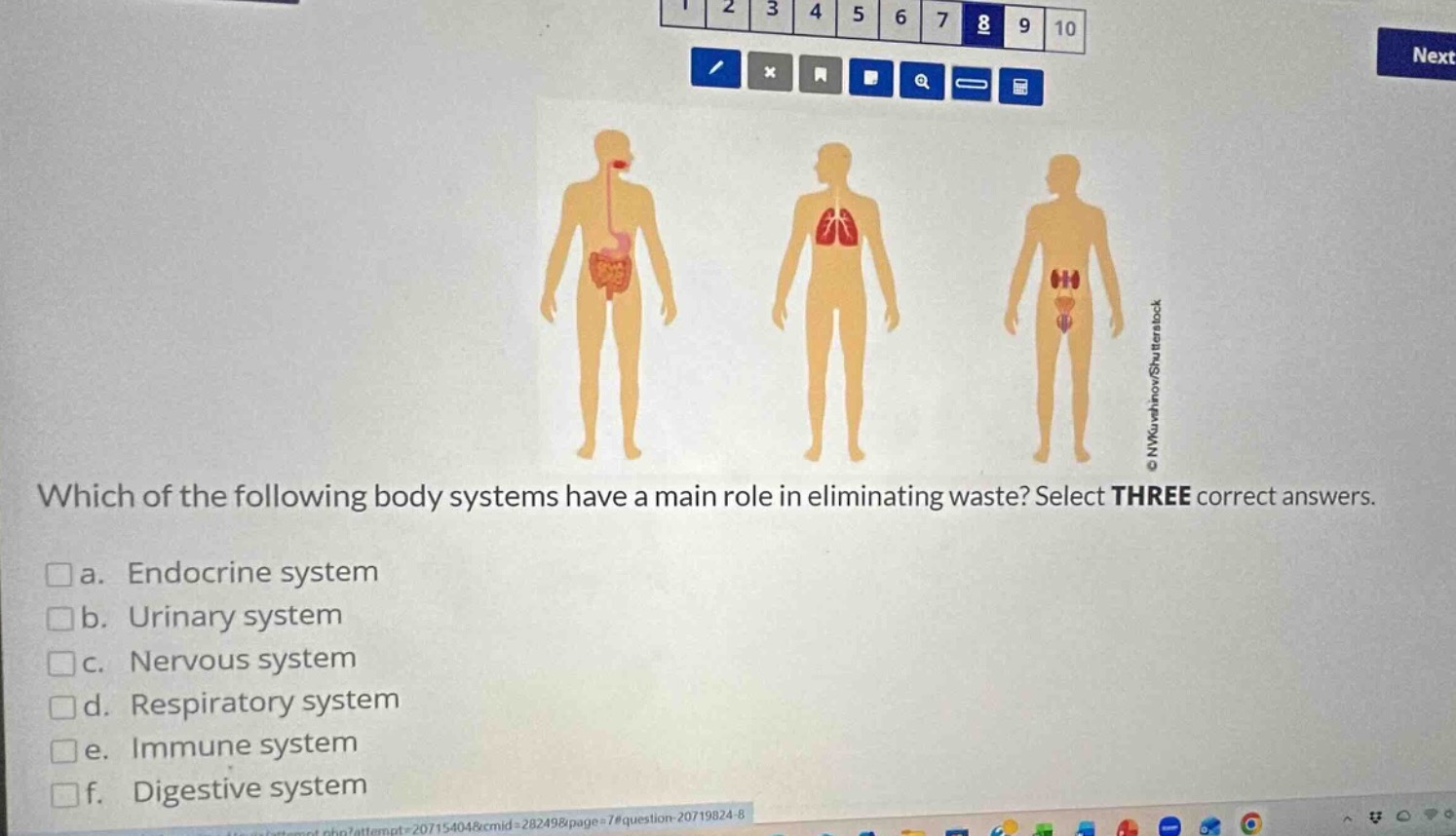 which of the following body systems have a main role in eliminating was…