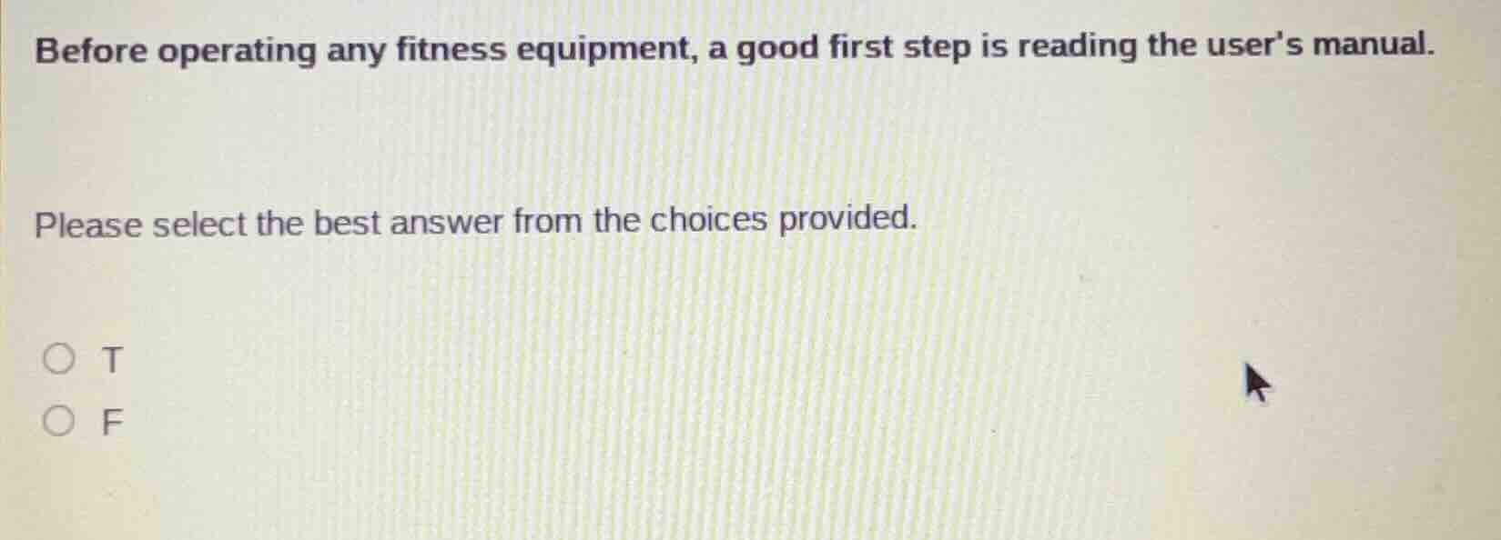 before operating any fitness equipment, a good first step is reading th…