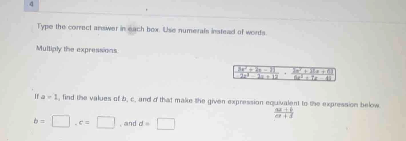 type the correct answer in each box. use numerals instead of words. mul…