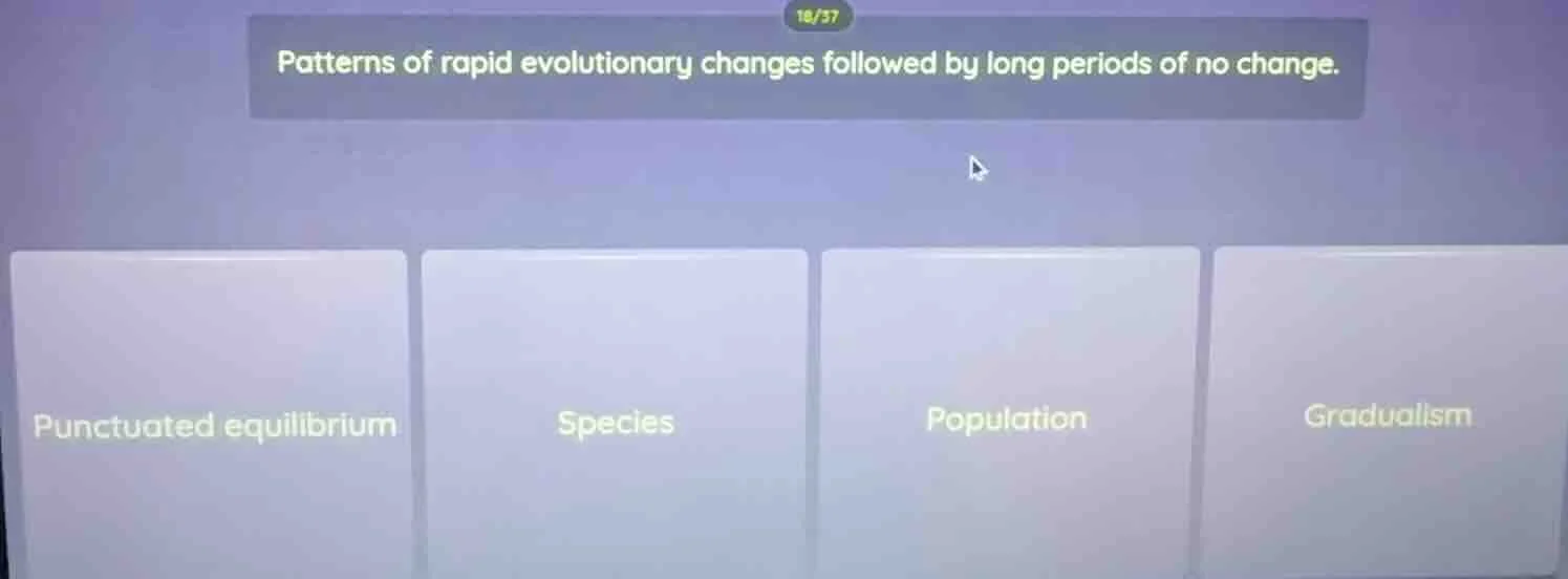 patterns of rapid evolutionary changes followed by long periods of no c…