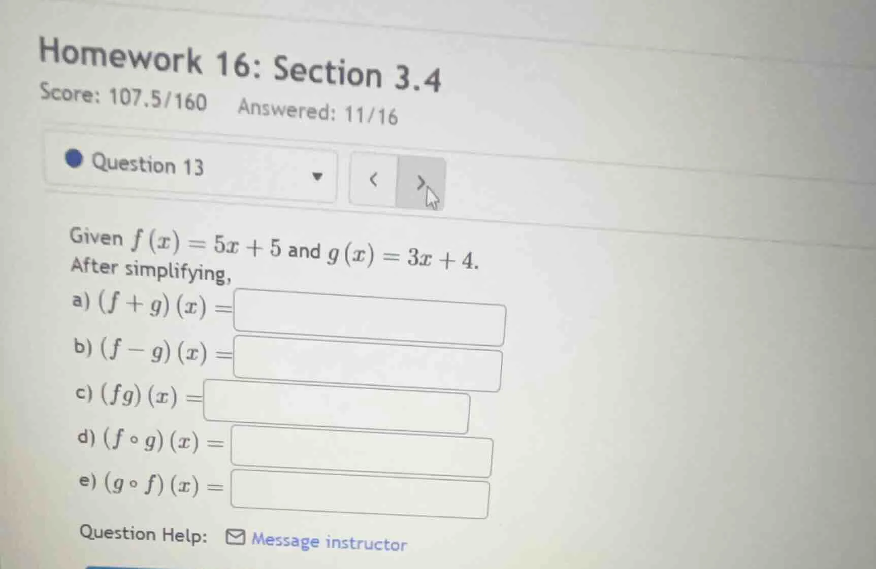 homework 16: section 3.4 score: 107.5/160 answered: 11/16 question 13 g…