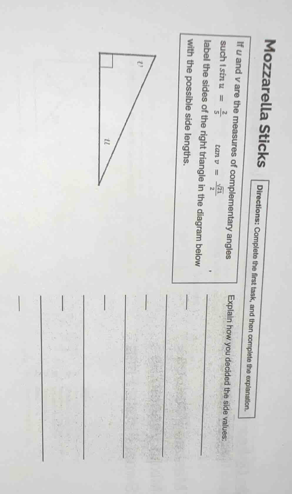 mozzarella sticks directions: complete the first task, and then complet…