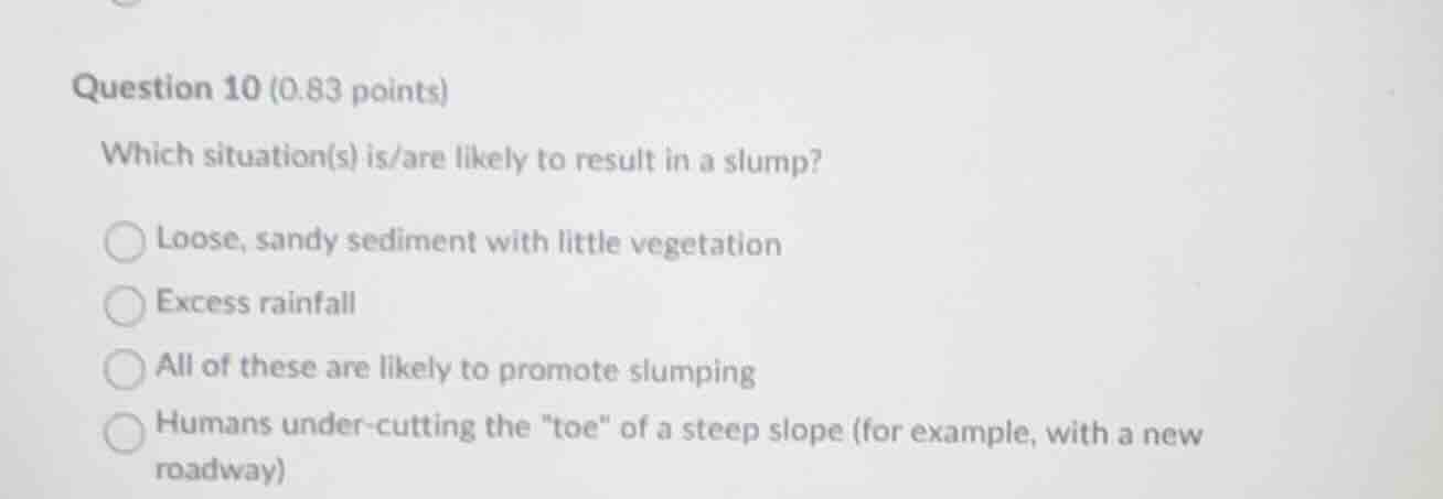 question 10 (0.83 points) which situation(s) is/are likely to result in…