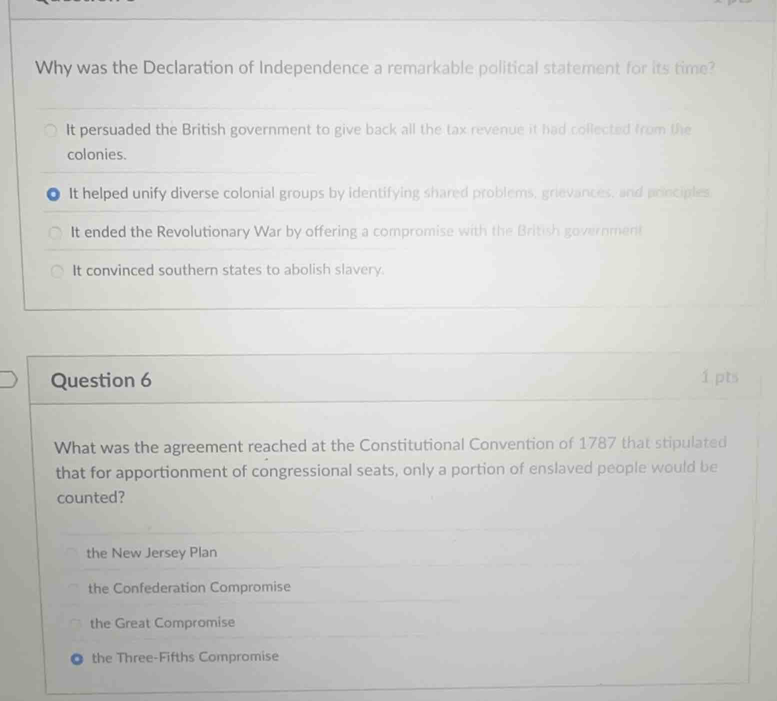 question 5 why was the declaration of independence a remarkable politic…