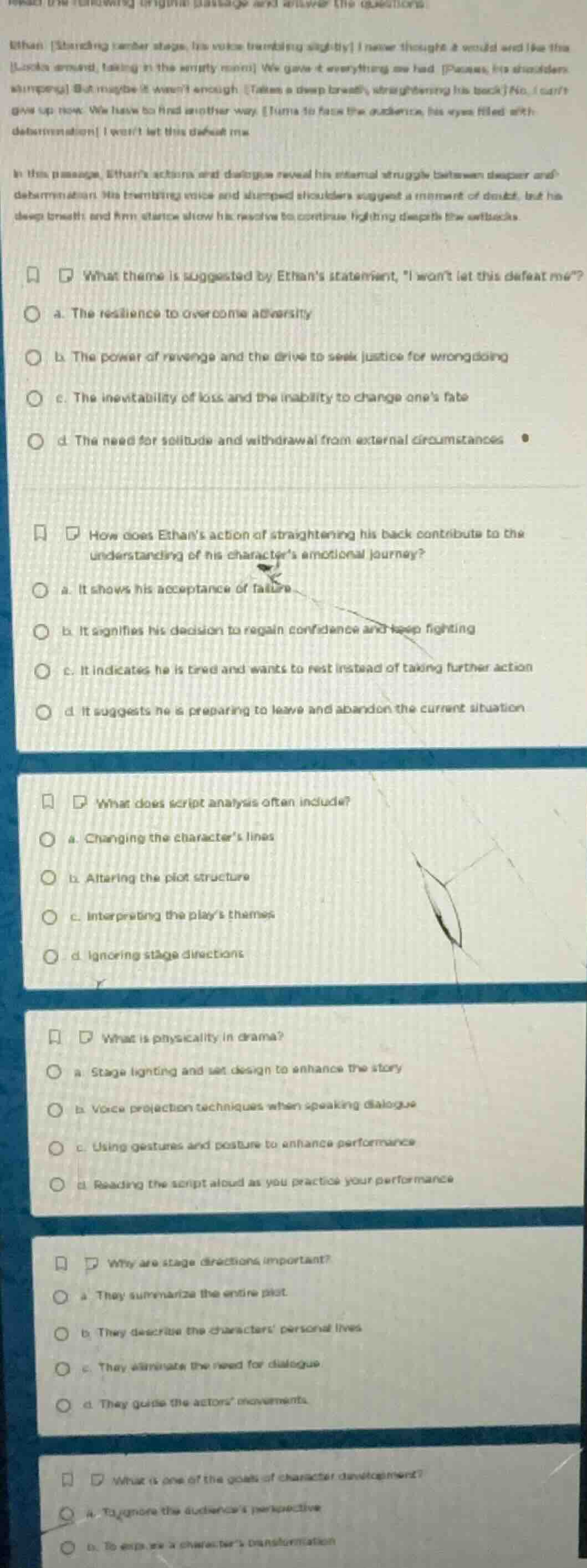 read the following original passage and answer the questions. ethan shr…