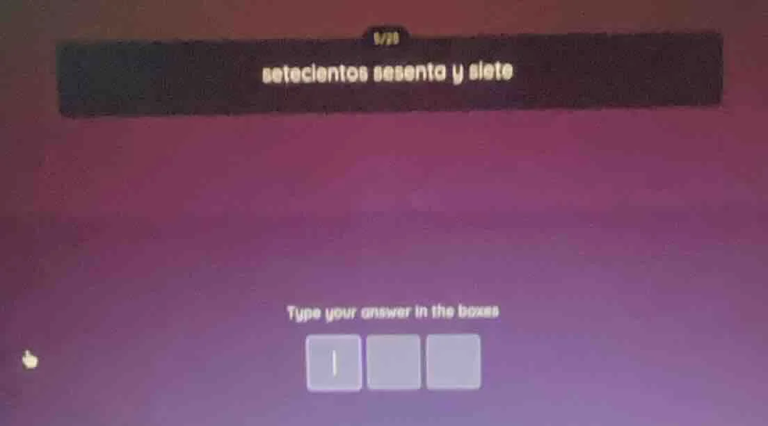 setecientos sesenta y siete type your answer in the boxes