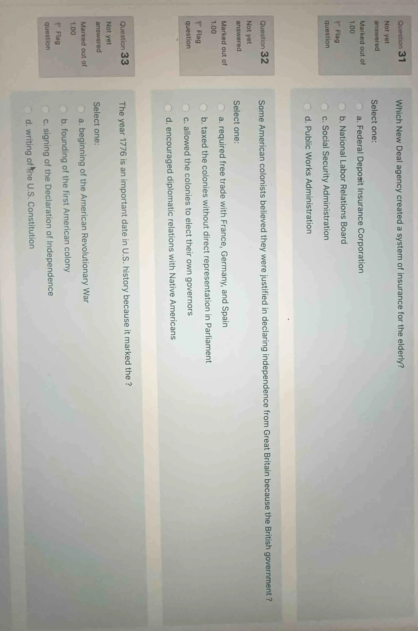 question 31 not yet answered marked out of 1.00 flag question which new…