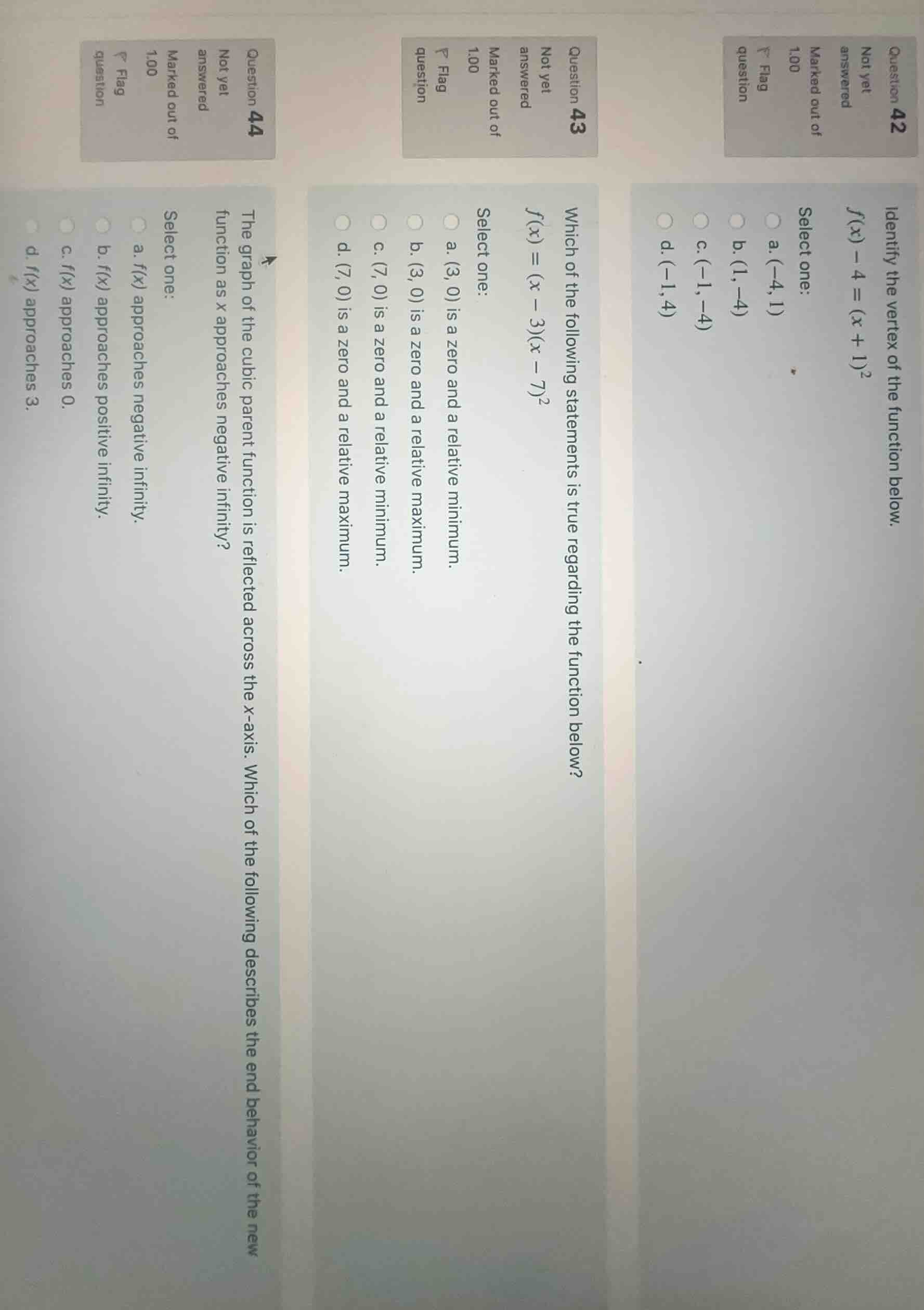 question 42 not yet answered marked out of 1.00 flag question identify …