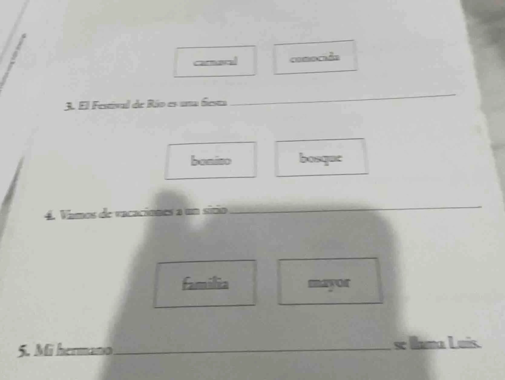 3. el festival de rio es una fiesta ________. 4. vamos de vacaciones a …