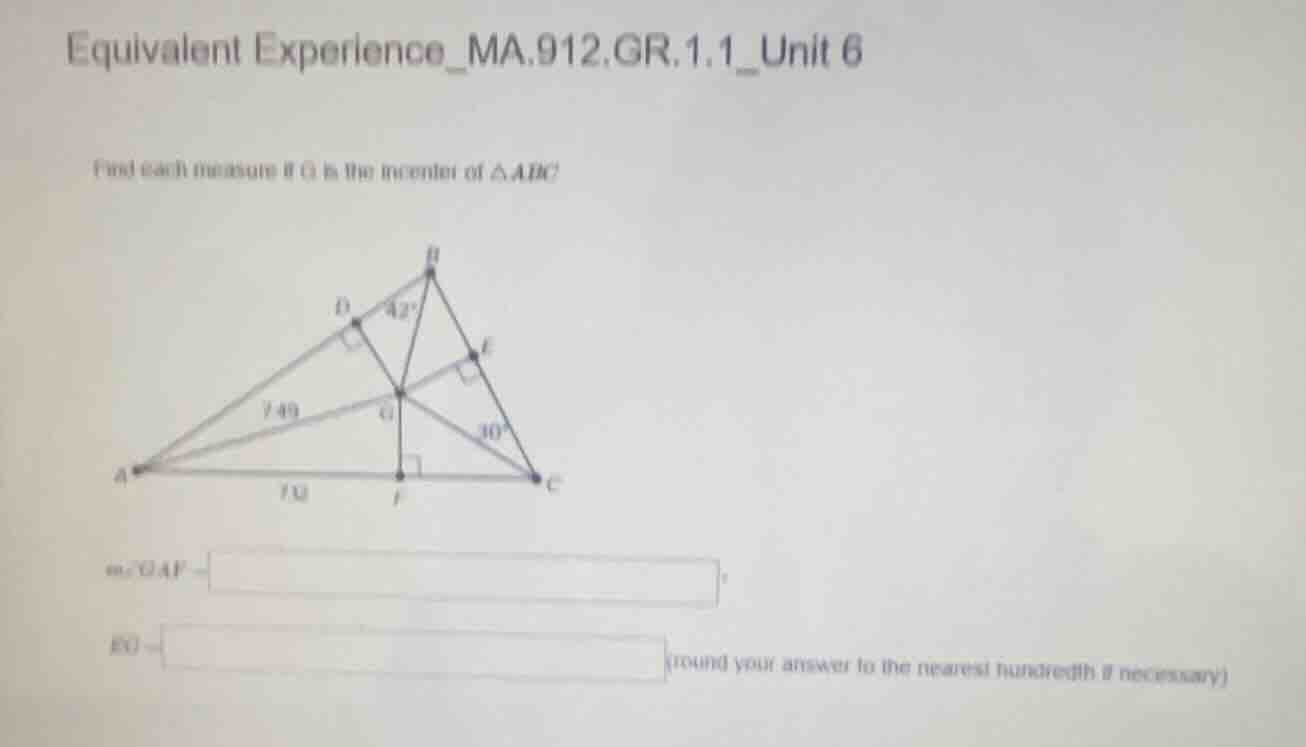 equivalent experience_ma.912.gr.1.1_unit 6 find each measure if g is th…