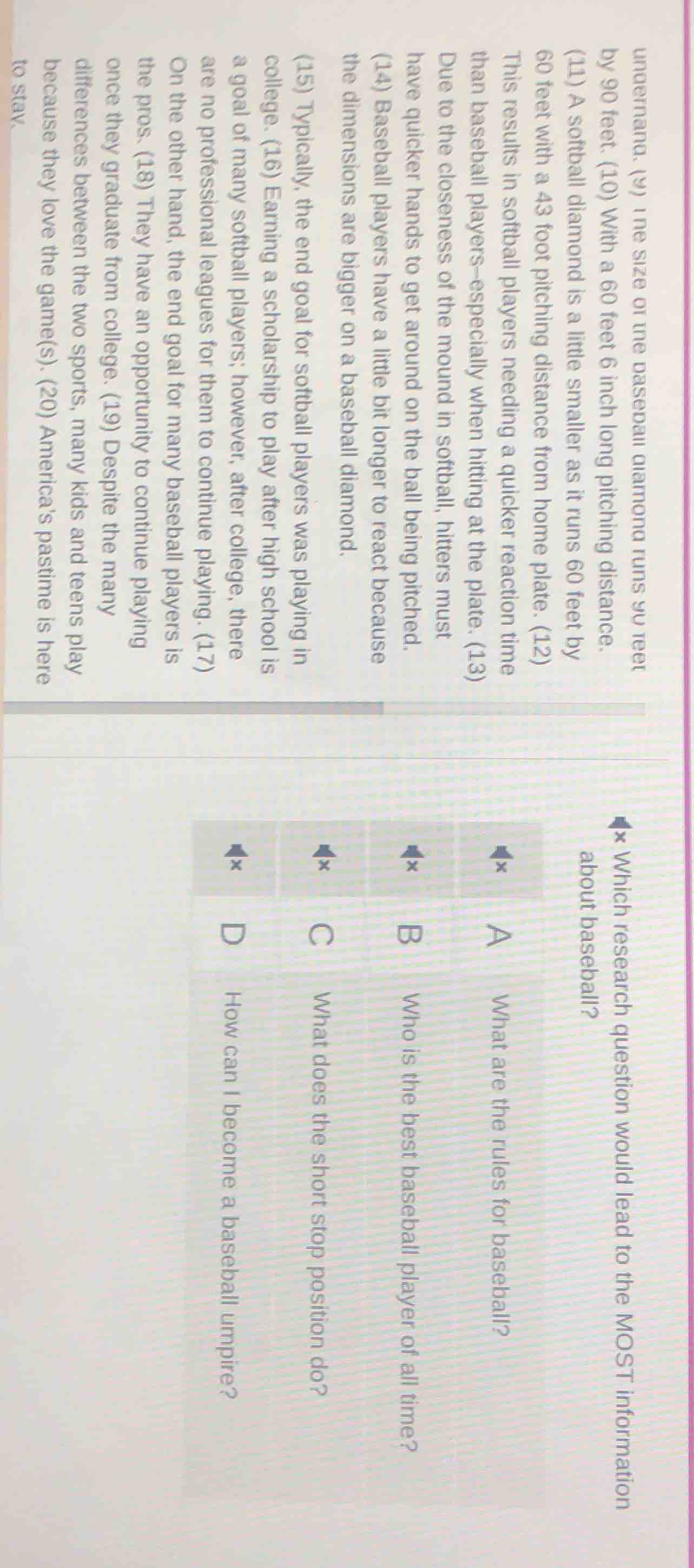 which research question would lead to the most information about baseba…