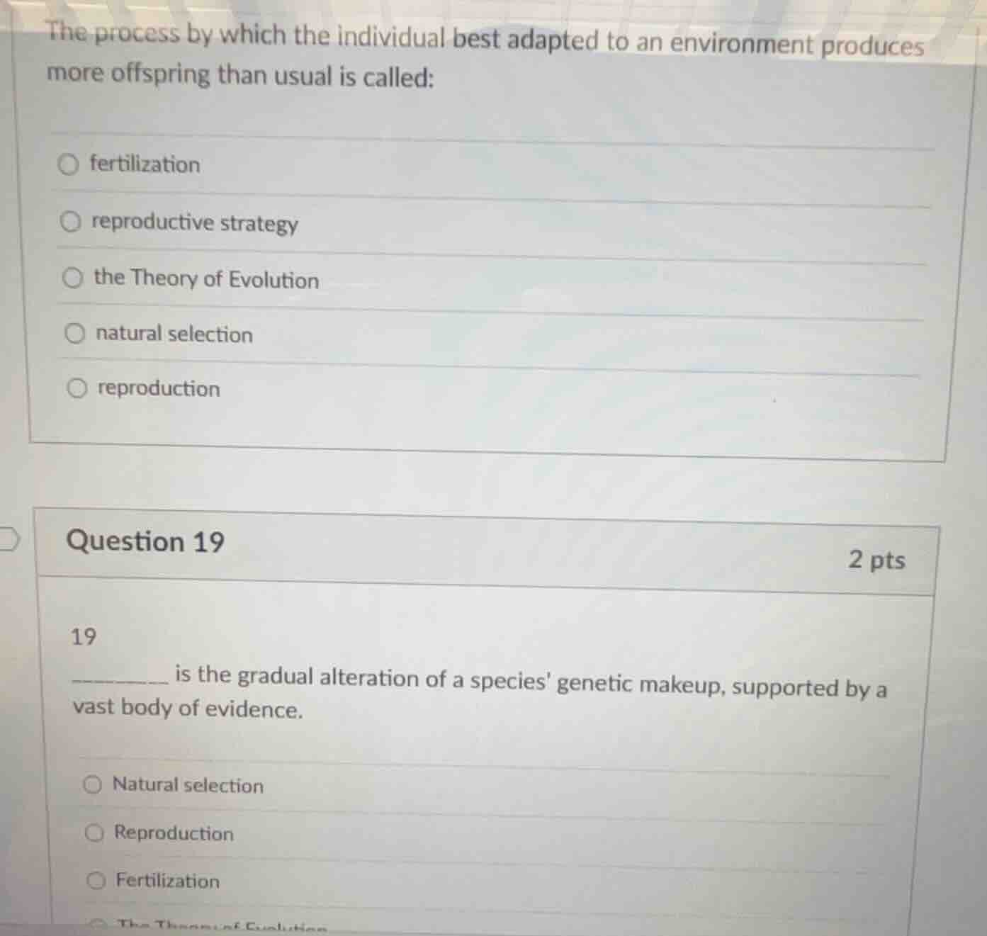 the process by which the individual best adapted to an environment prod…