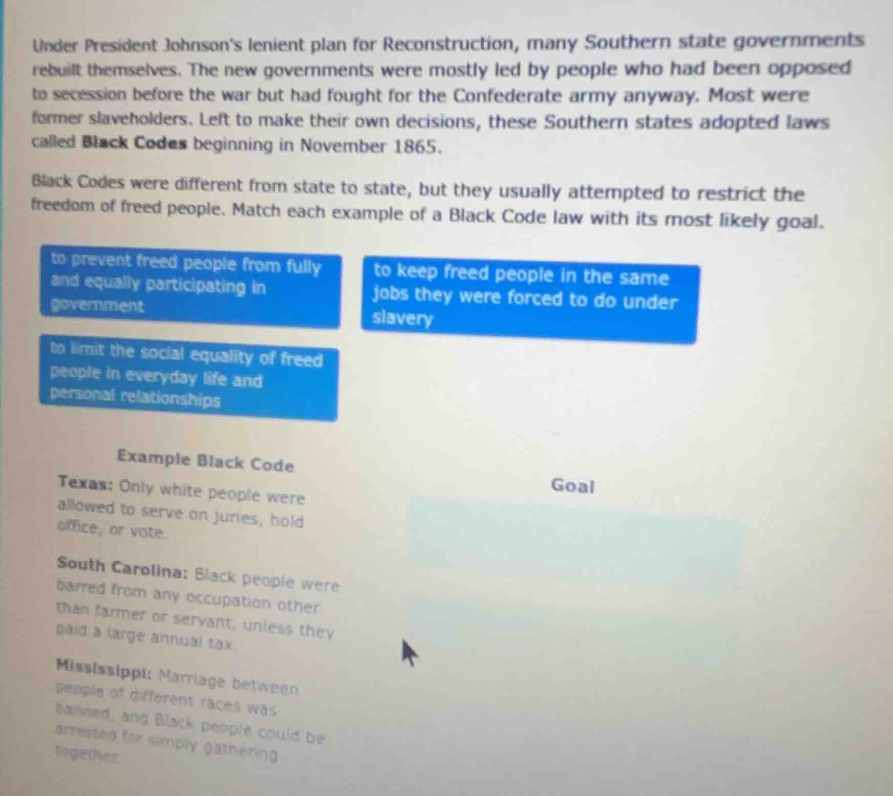 under president johnsons lenient plan for reconstruction, many southern…