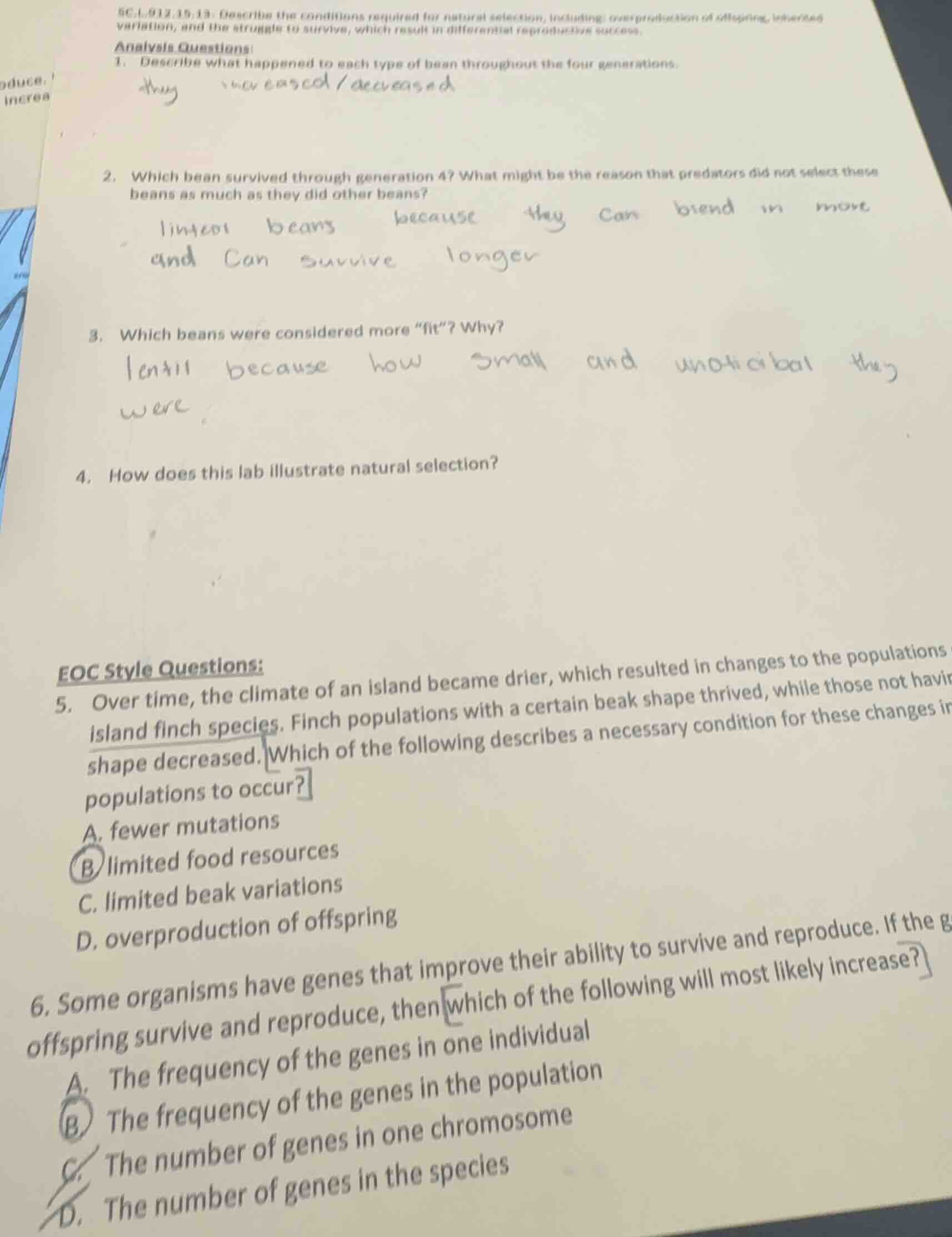 5c.l.912.15.13: describe the conditions required for natural selection,…