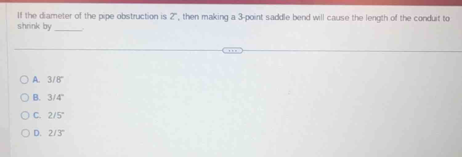 if the diameter of the pipe obstruction is 2\, then making a 3 - point …