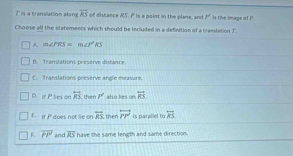 t is a translation along \\(\\overrightarrow{rs}\\) of distance \\(rs\\…