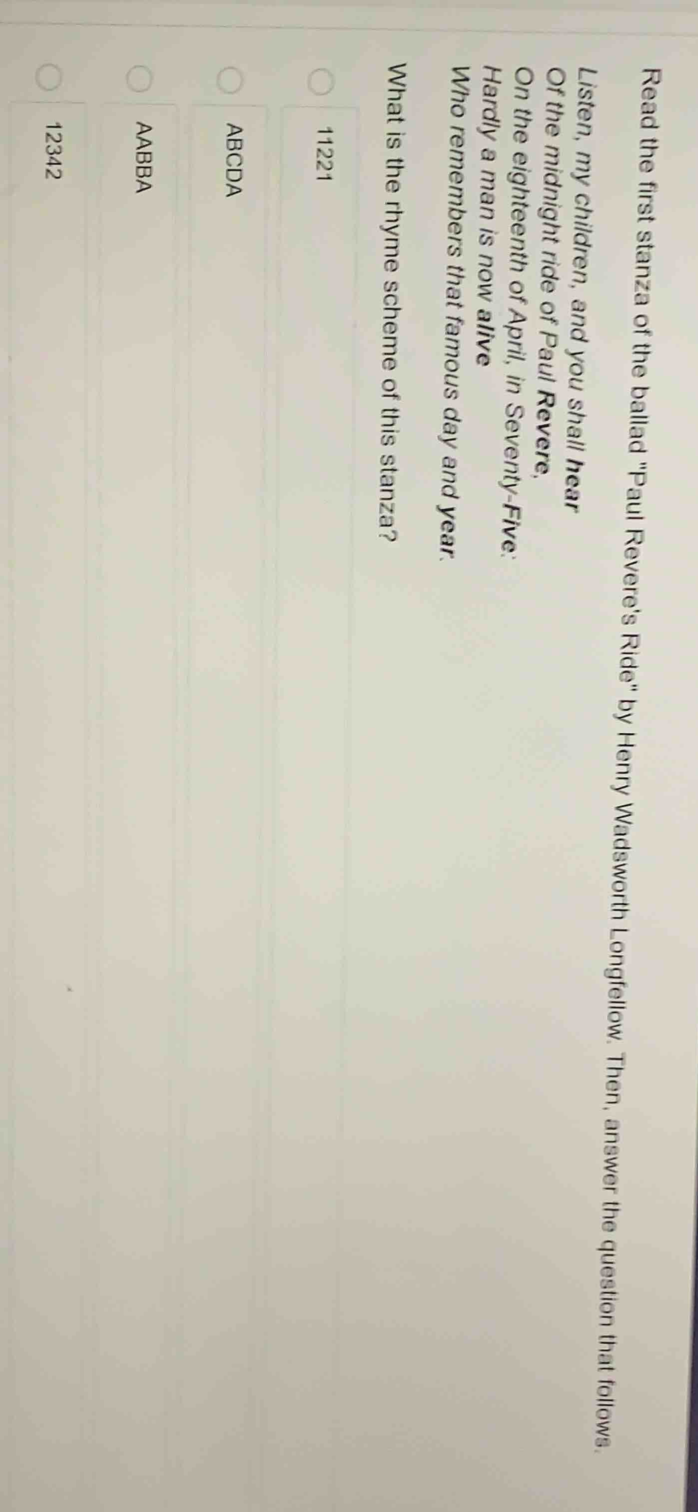 read the first stanza of the ballad \paul reveres ride\ by henry wadswo…