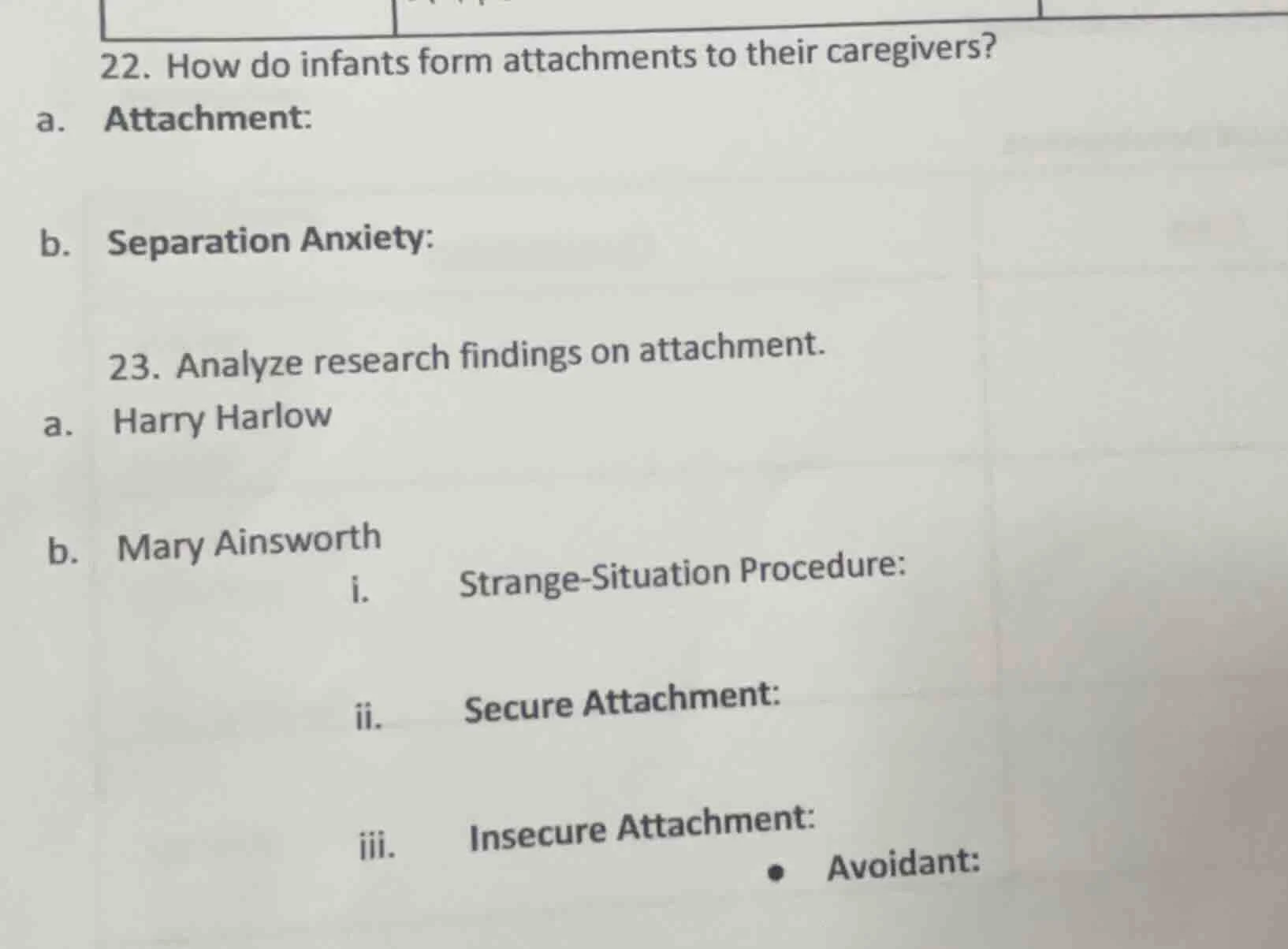 22. how do infants form attachments to their caregivers? a. attachment:…