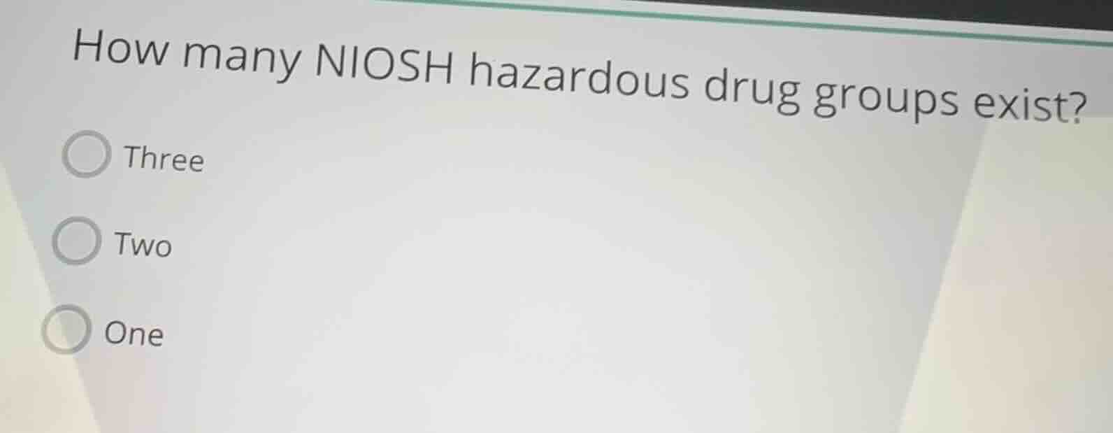 how many niosh hazardous drug groups exist? three two one