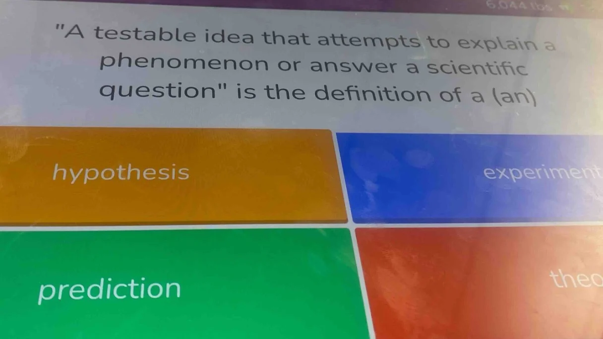 \a testable idea that attempts to explain a phenomenon or answer a scie…