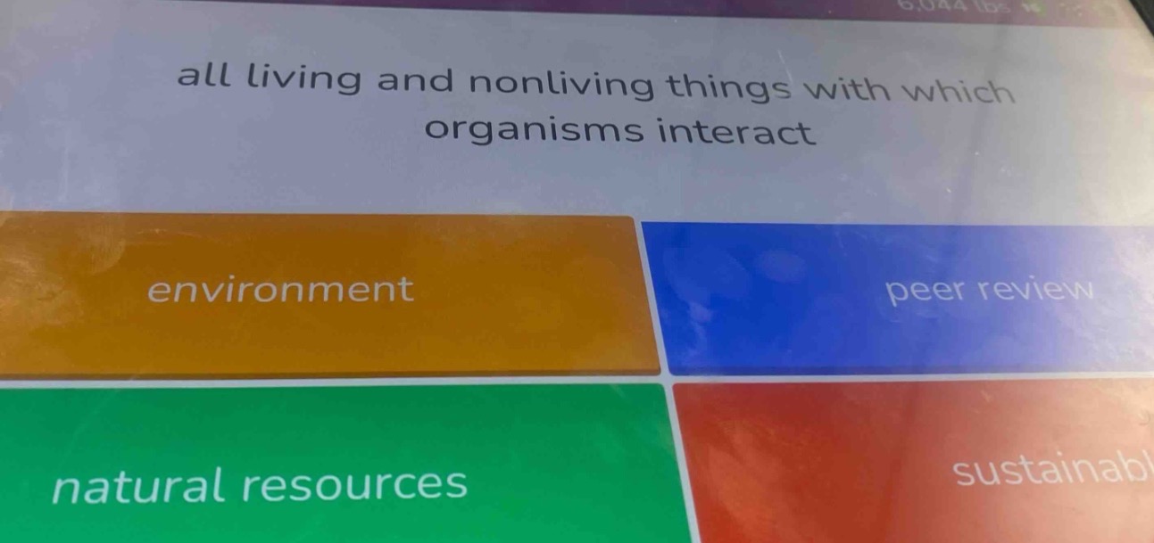 all living and nonliving things with which organisms interact environme…