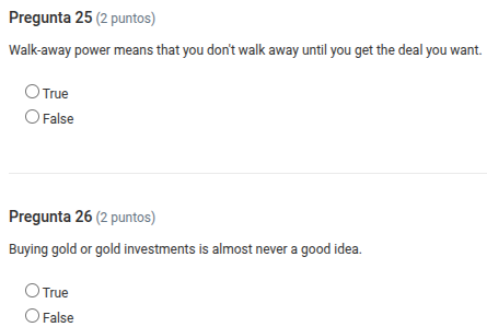 pregunta 25 (2 puntos) walk - away power means that you dont walk away …