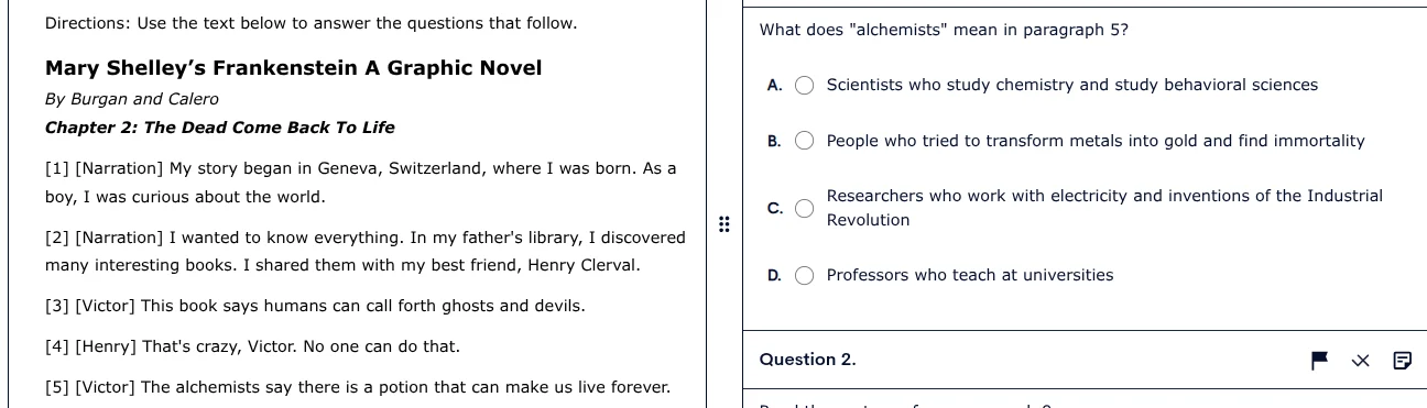 directions: use the text below to answer the questions that follow. mar…