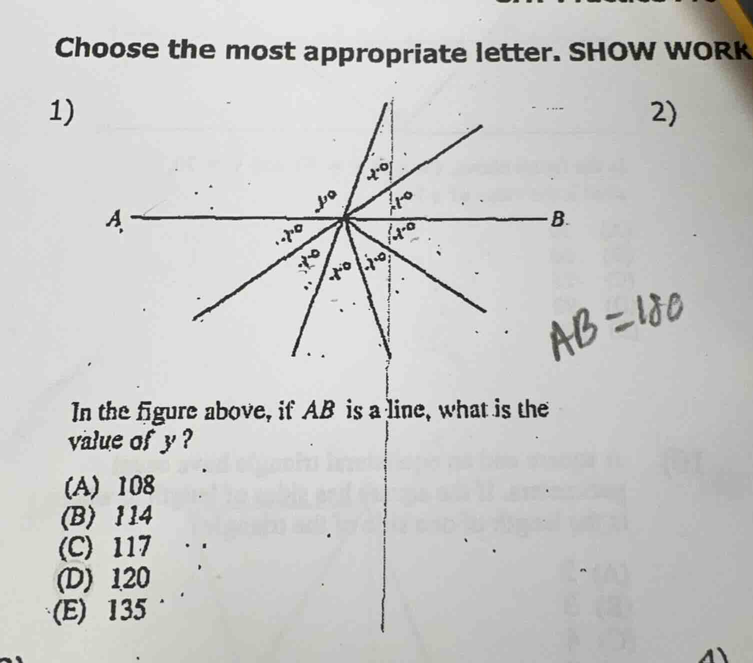 choose the most appropriate letter. show work 1) in the figure above, i…