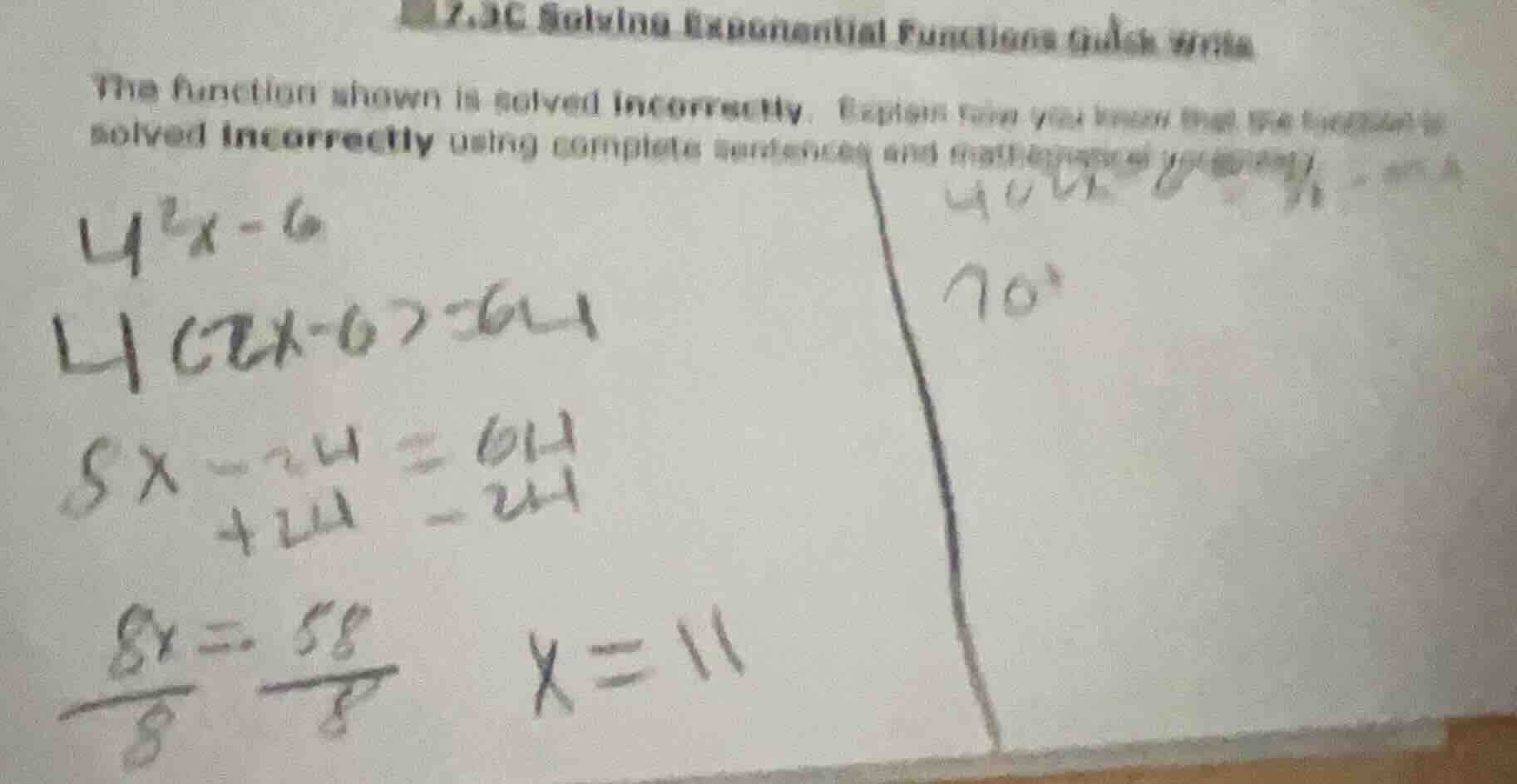 2.3c solving exponential functions quick write the function shown is so…
