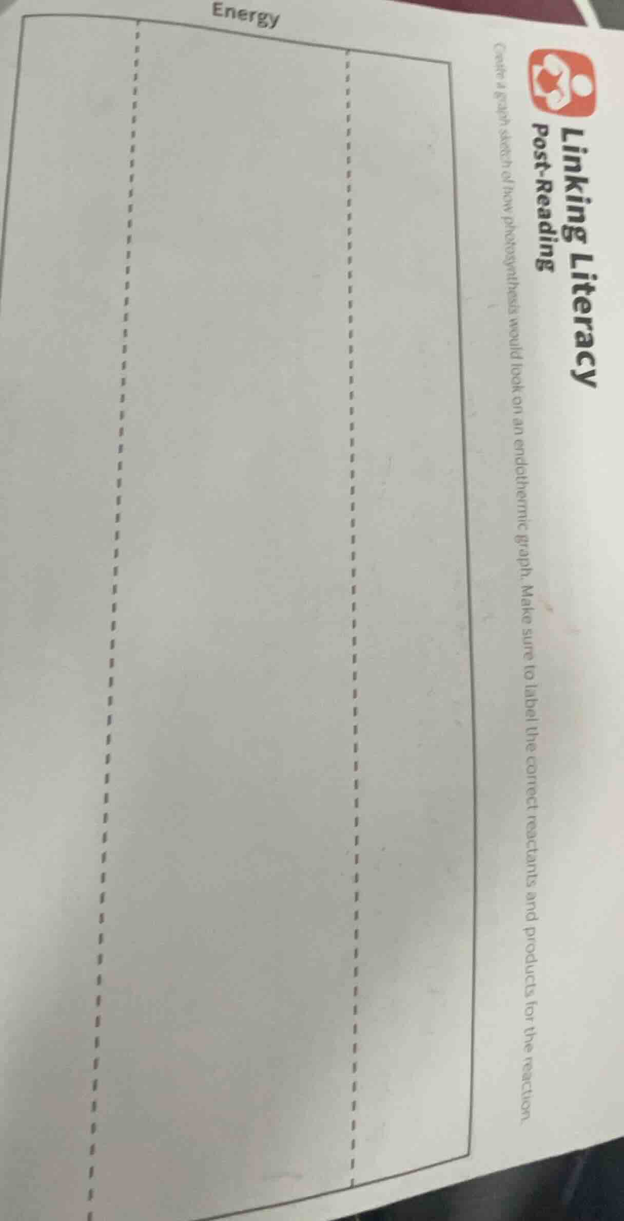 energy linking literacy post - reading create a graph sketch of how pho…
