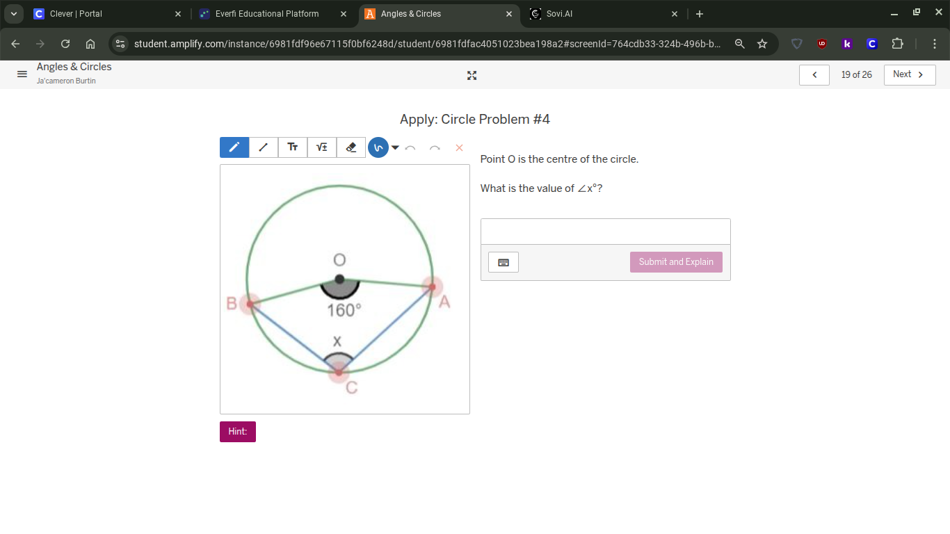 apply: circle problem #4 point o is the centre of the circle. what is t…