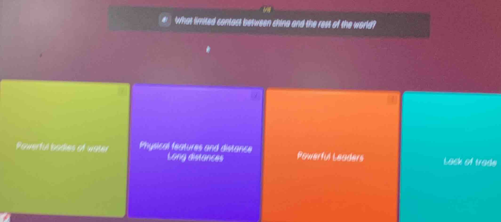 what limited contact between china and the rest of the world? powerful …